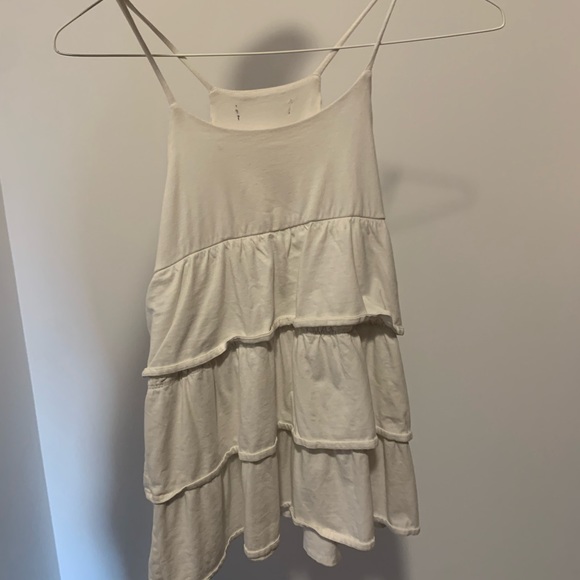 WHITE RUFFLE TANK - Picture 2 of 3
